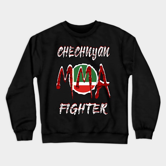 Chechnyan MMA Fighter Crewneck Sweatshirt by Jakavonis